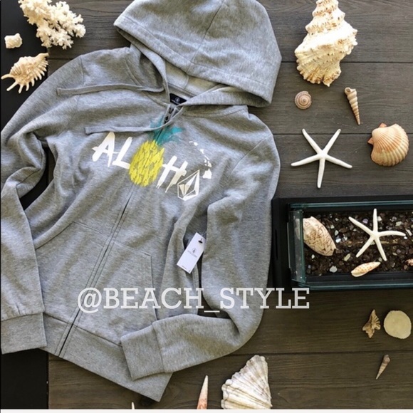 🌴🔆VOLCOM- PINEAPPLE PARTY ZIP UP HOODIE🔆🌴 - Picture 3 of 7